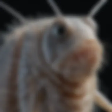 Detailed view of a silverfish showcasing its unique body structure and scales