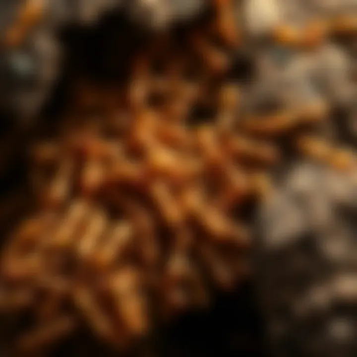 Close-up view of southern termite colony in natural habitat