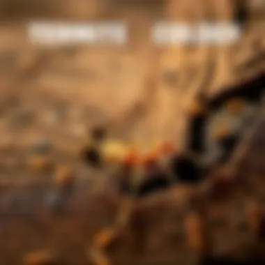 Diagram showing common signs of termite damage in a wooden structure