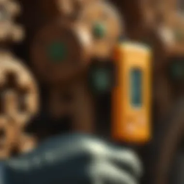 Moisture Meter in Pest Control Illustration of moisture meter in a pest control context