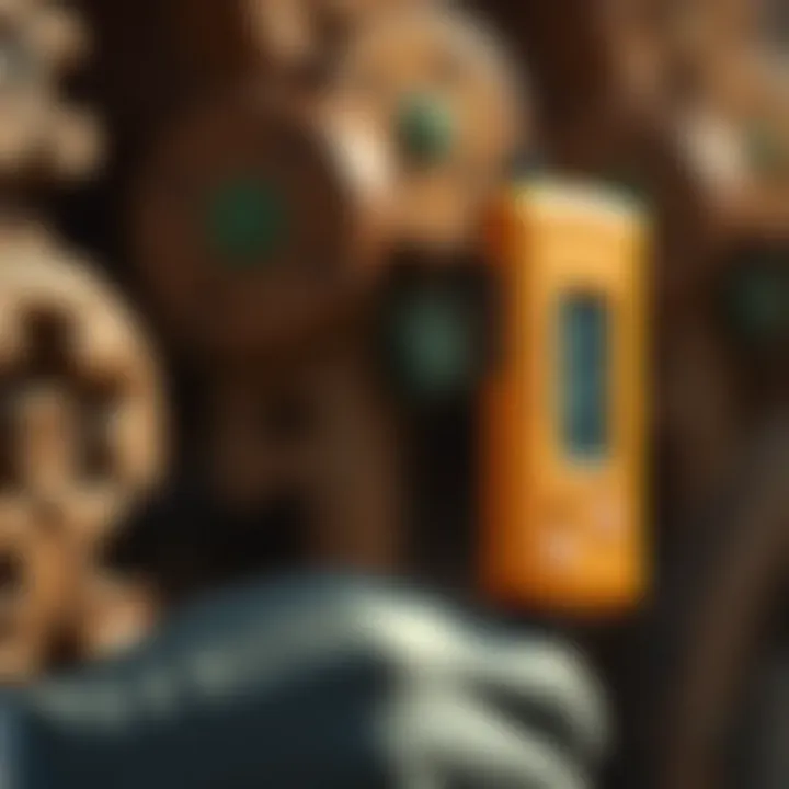 Moisture Meter in Pest Control Illustration of moisture meter in a pest control context