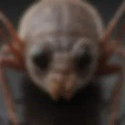 A close-up view of common household pests.