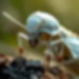 White Knight Pest in Nature Detailed illustration of the White Knight Pest in its natural habitat