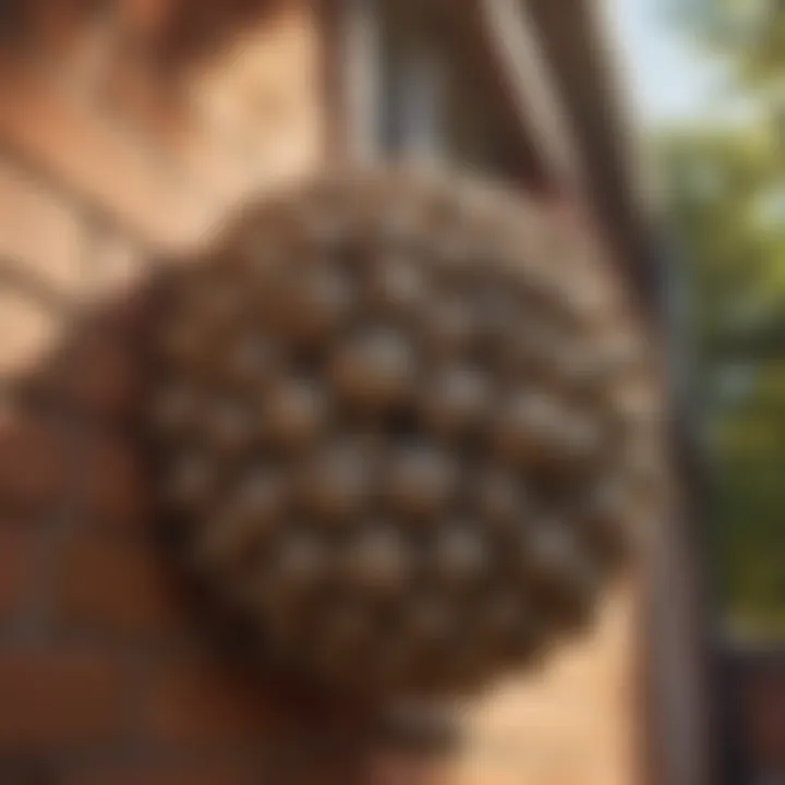 Wasp nest in a residential area