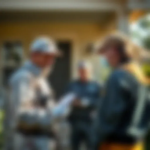 Property Assessment for Effective Pest Management Urbanex Pest Control professionals assessing a residential property for pest issues