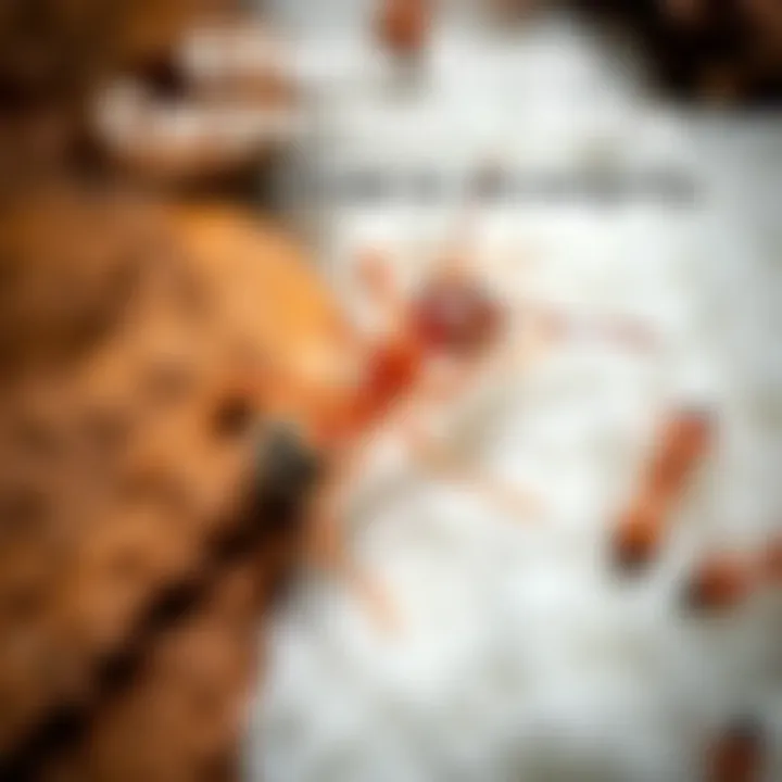 Diagram showing the effects of borax on carpenter ants