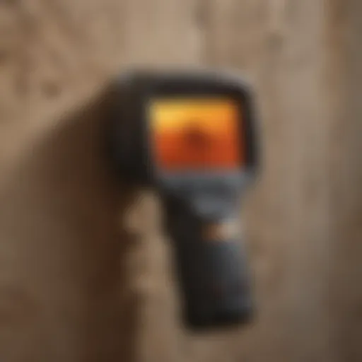 A thermal imaging camera capturing pest activity in a wall