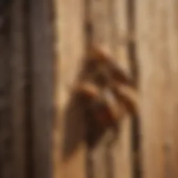 Illustration of termite damage on wooden structures