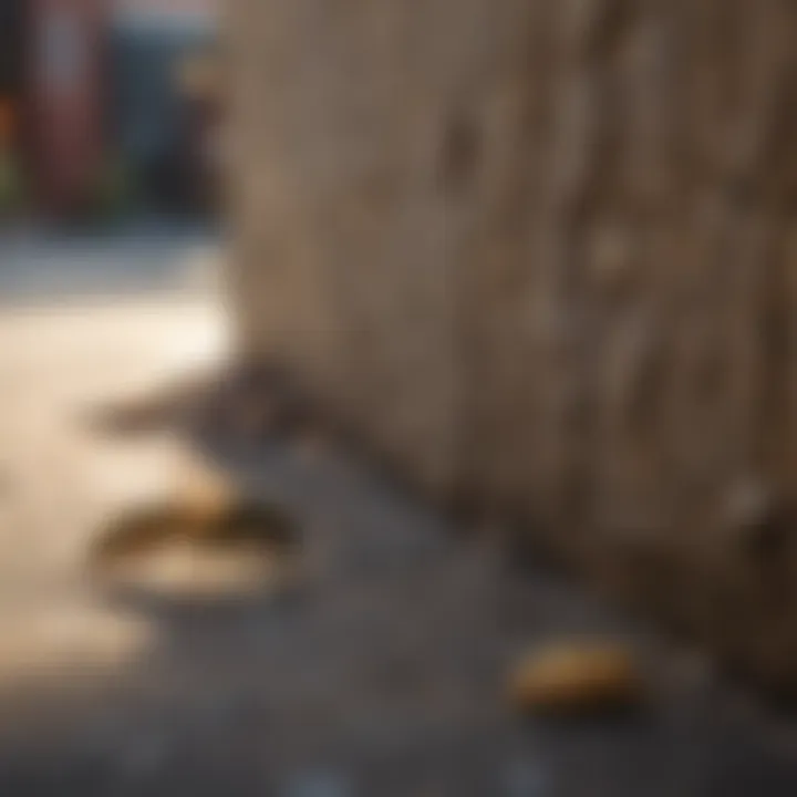 Yellow jackets entering a home through a crack